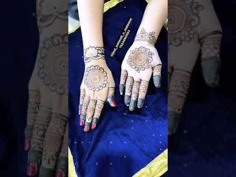 Indoarabic mehendi design | palm length mehendi design |