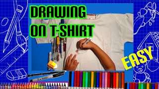 How to draw on a t-shirt and make your own tshirt, easy for kids