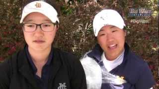 preview picture of video 'W-GOLF: Michelles Yang & Park (UCI) Talk Day 1 of the 2012 Big West Championship'