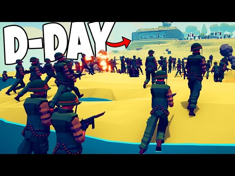 Deadliest D-DAY Beach Invasion EVER... - TABS Totally Accurate Battle Simulator