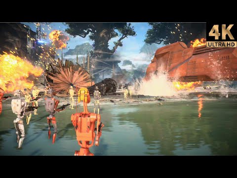 Star Wars Battlefront 2 | Galactic Assault on Kashyyyk | No Commentary 4K