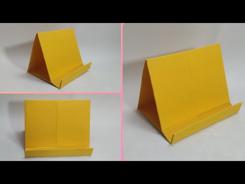 How to make paper mobile stand | DIY origami phone holder
