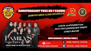 Download lagu Live Familys Group Edisi Anniversary 1Thn Yamaha Xmax Indonesia | Sabtu 8 November 2025 | MALAM mp3