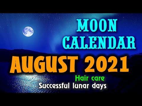 AUGUST moon: LUNAR Calendar 2021: moon phases,...
