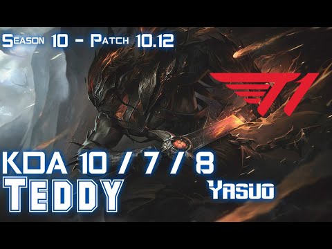 T1 Teddy YASUO vs EZREAL ADC - Patch 10.12 KR Ranked