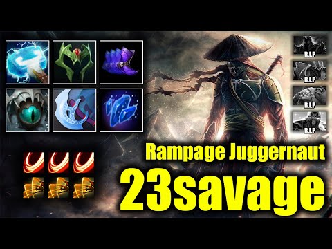 🔥 25min GG - Juggernaut RAMPAGE - 23savage - 15 kills - Dota 2 Pro Game Highlights