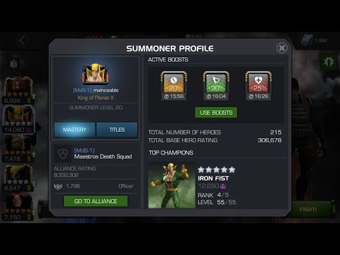 Fist of Legend: Max Boosted Iron Fist vs. RoL Winter Soldier | Marvel Contest of Champions
