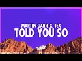 Martin Garrix Jex Told You So Lyrics Something In My Body Something That S In My Soul 432Hz