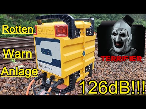 Der Erschrecker! Rottenwarnanlage von Zöllner beim Gleisbau in Finsterwalde! The 126dB Terrifier!!!