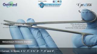 Metzenbaum Dissecting Scissors- Standard Stainless Steel  - Veterinary Surgical Equipment