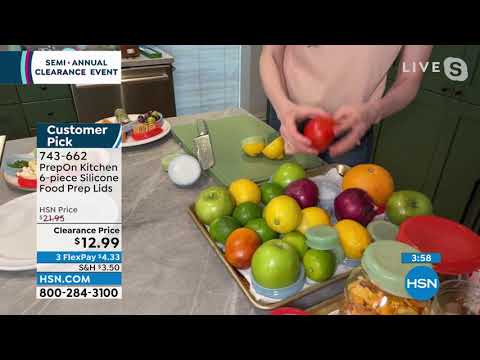 PrepOn Kitchen 6piece Silicone Food Prep Lids