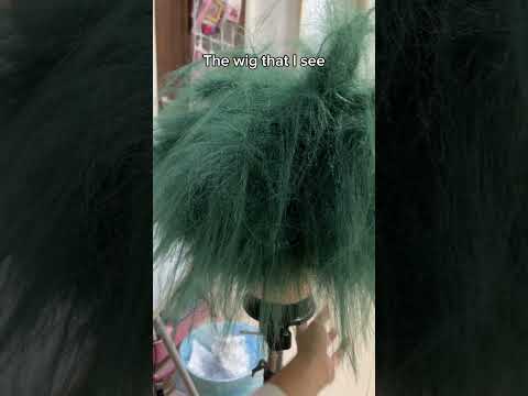 wig styling is all about TRUSTING THE PROCESS! #deku#myheroacademia#bokunoheroacademia#cosplay#wigs