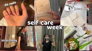 self care week ִֶָ˖ 𖥔 (do nails, journaling, stretching) | vlogs by Ita