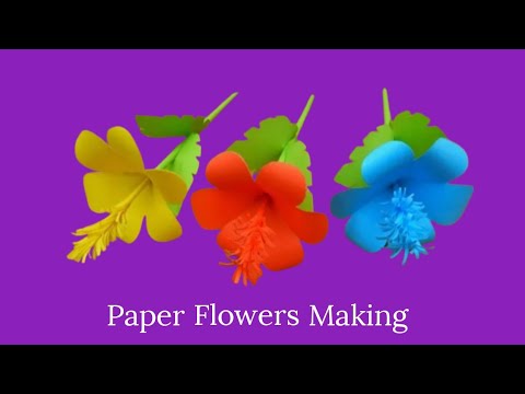 Simple and Beautiful Paper Flowers | How to make Flowers | Home Decor Idea
