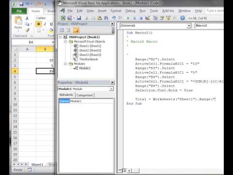 Excel VBA 2010 Tutorial 5: Intro to editing VBA code