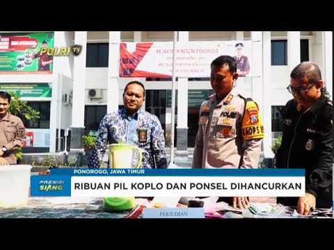 KAPOLRES PONOROGO HADIRI PEMUSNAHAN BARANG BUKTI DI KEJAKSAAN