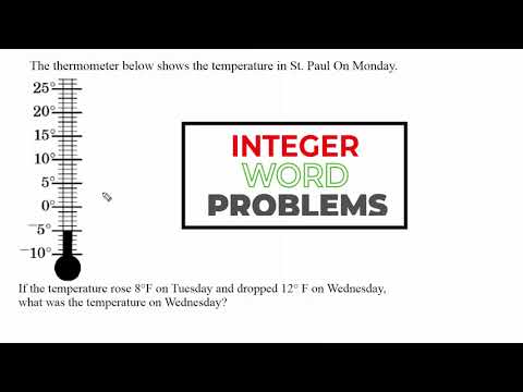 Integer Word Problem Examples