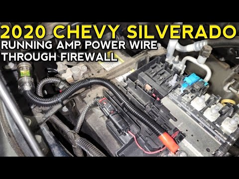 how to run amp power wire through firewall of 2020 chevy Silverado truck
