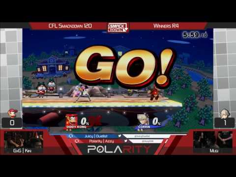 CFL Smackdown 120 WiiU - GxG Kiki (Diddy Kong) vs Mugi (Corrin) - Winners R4