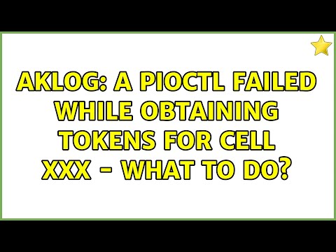 Ubuntu: aklog: a pioctl failed while obtaining tokens for cell xxx - what to do?