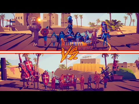 EGYPT TEAM vs MEGA MEDIEVAL TEAM - Totally Accurate Battle Simulator | TABS