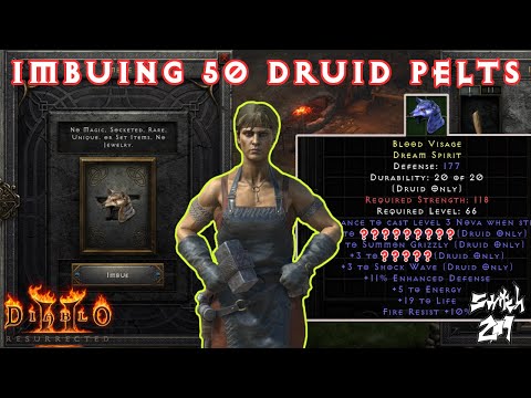 Save Your Imbue Quest For Druid Pelts! Imbuing 50 Pelts for +5 Nados! - Diablo 2 Resurrected
