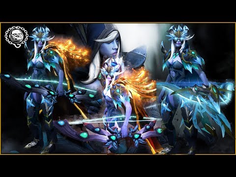 Drow Ranger Best Mix Set The Gaze of Zebulon + Golden Silent Wake + Monarch Bow