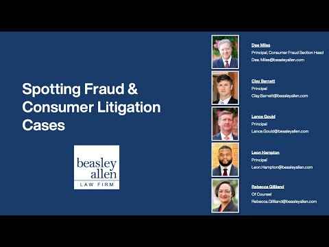 Spotting Fraud & Consumer Litigation Webinar