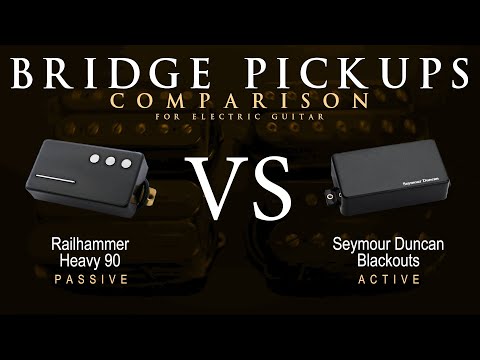 Railhammer HEAVY 90 vs Seymour Duncan BLACKOUTS - Bridge Guitar Pickup Comparison Tone Demo