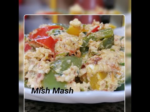 Mish Mash _ Bulgarian Breakfast |Scrambled eggs with pepper tomato & cheese |
