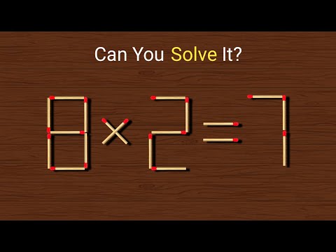 Is it possible to make the wrong equality 8 × 2 = 7 true? Match puzzles
