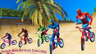 Rapsody Homem Aranha e Heróis Desafio em Motos, Carros e Bicicletas Spider-Man Bicycles Challenge