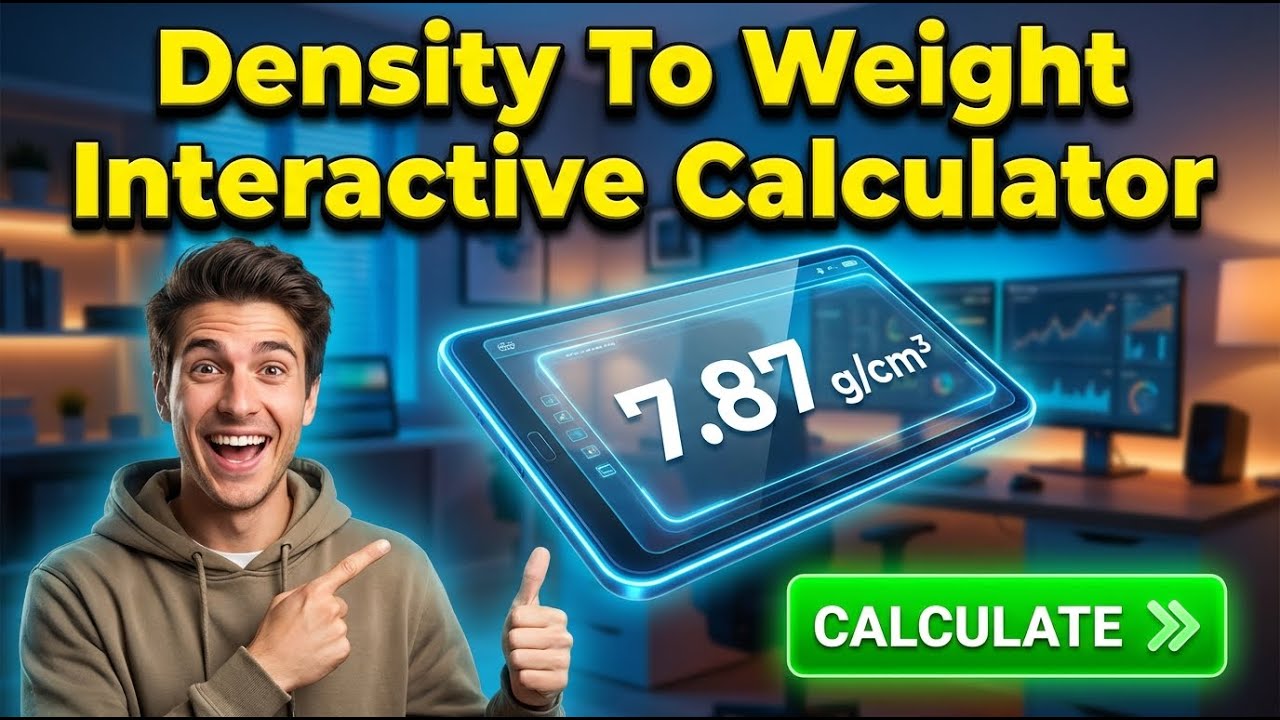 Density To Weight Calculator — How to Use It | Engineering Tool