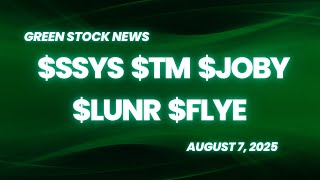 Stratasys ($SSYS) | Toyota Motor ($TM) | Joby Aviation ($JOBY) | Intuitive Machines ($LUNR)