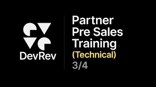 Partner Pre Sales Training Technical 3/4