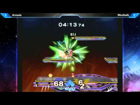 EVO 2013 SSBM QF - Armada (Peach) vs Westballz (Captain Falcon)