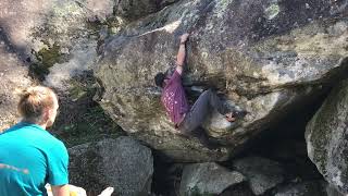 Video thumbnail of Saddle Up low, V4_5. 107 Boulders