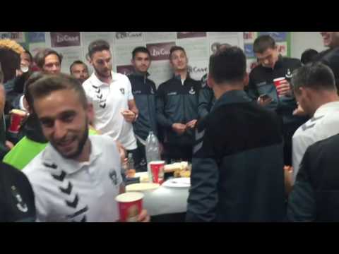 Celebración del CD Toledo sorteo Copa del Rey