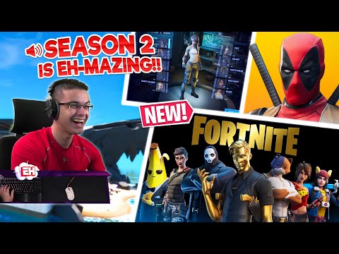 Nick Eh 30's FIRST REACTION to Fortnite Season 2! (Chapter 2)