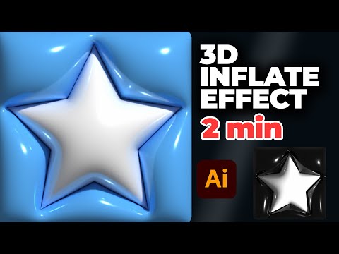 3d Inflate Text Effect in Illustrator | under 2 Minutes