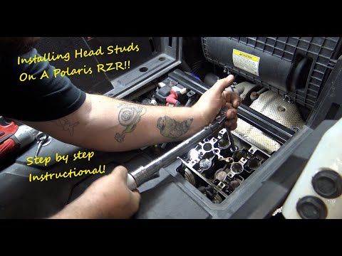 Installing ARP Head Studs On A Polaris RZR Turbo!!