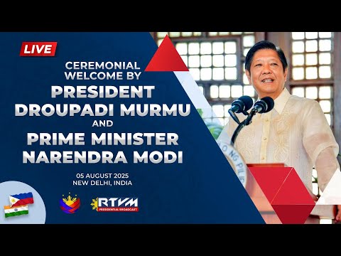 Ceremonial Welcome by President Droupadi Murmu and Prime Minister Narendra Modi 8/05/2025
