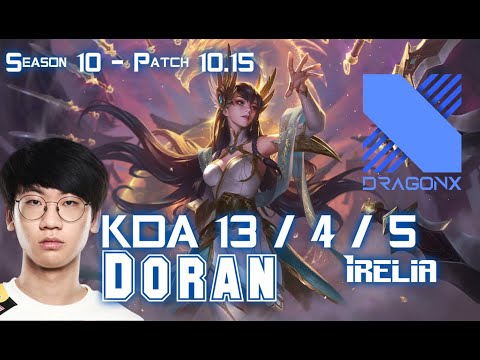 DRX Doran IRELIA vs JAYCE Top - Patch 10.15 KR Ranked