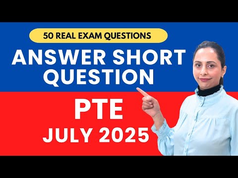 PTE Answer Short Question Practice | Real Exam Questions | July 2025
