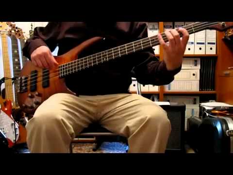 Bass Lesson   Exercice Mixolydian in G Progression 4 notes