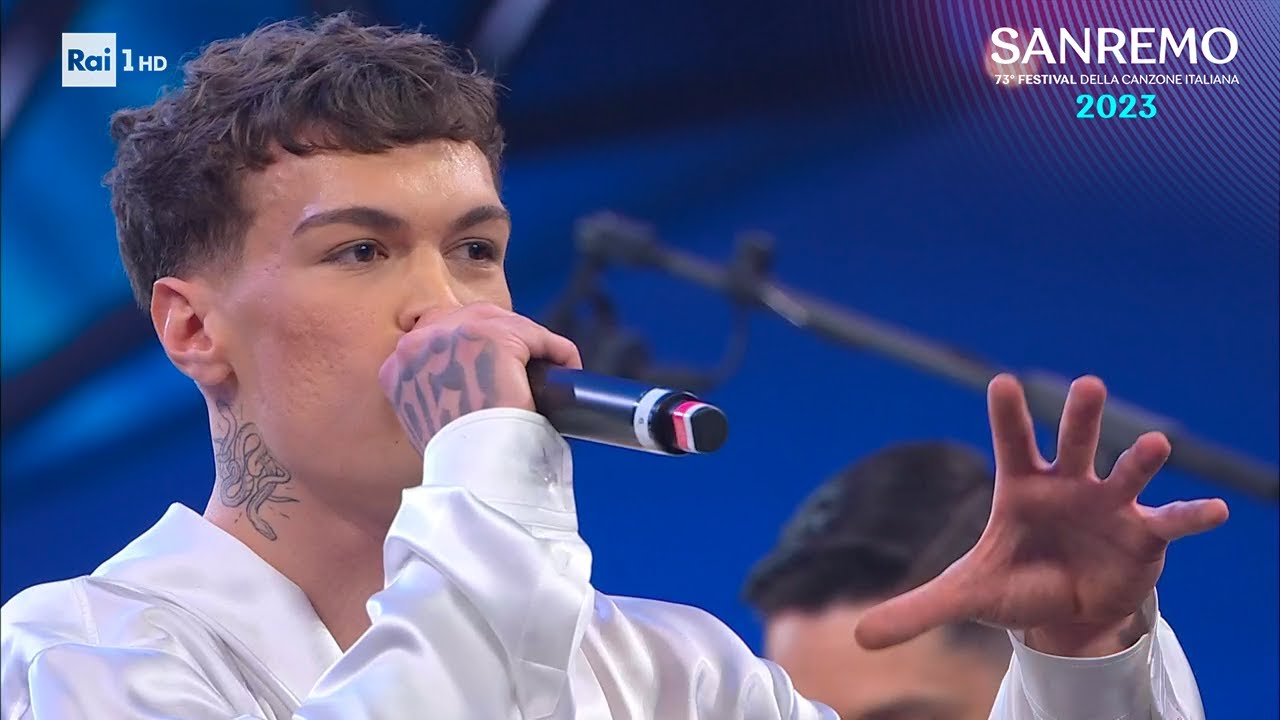 Blanco, representant d'Itàlia a "Eurovisió 2022" la fa grossa i destrossa l'escenari de Sanremo