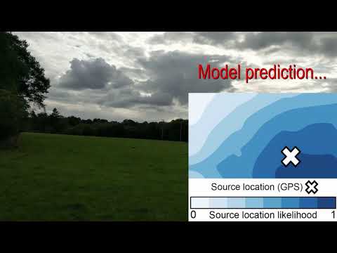 Active Localization of Gas Leaks using Fluid Simulation