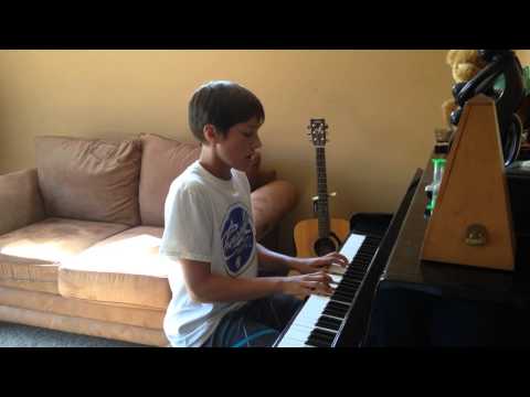 Amazing 12 year old, Jacob Anderson plays piano and sings, "When I Was Your Man"