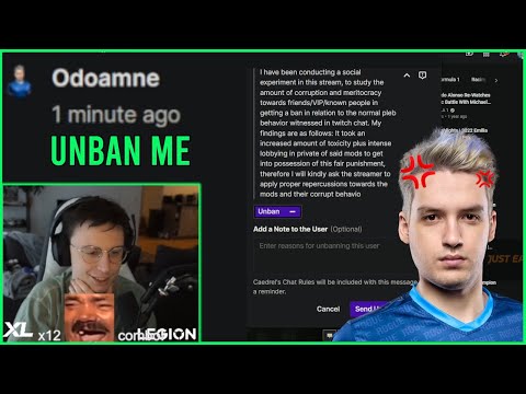 Caedrel Reads Odoamne's UNBAN Request