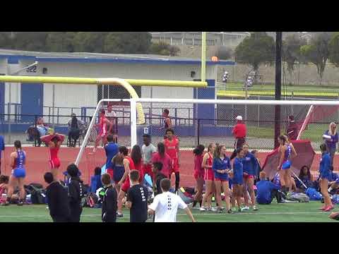 VarB 4x100m vs Servite & Rosary 3-7-18 - Los Alamitos Boys